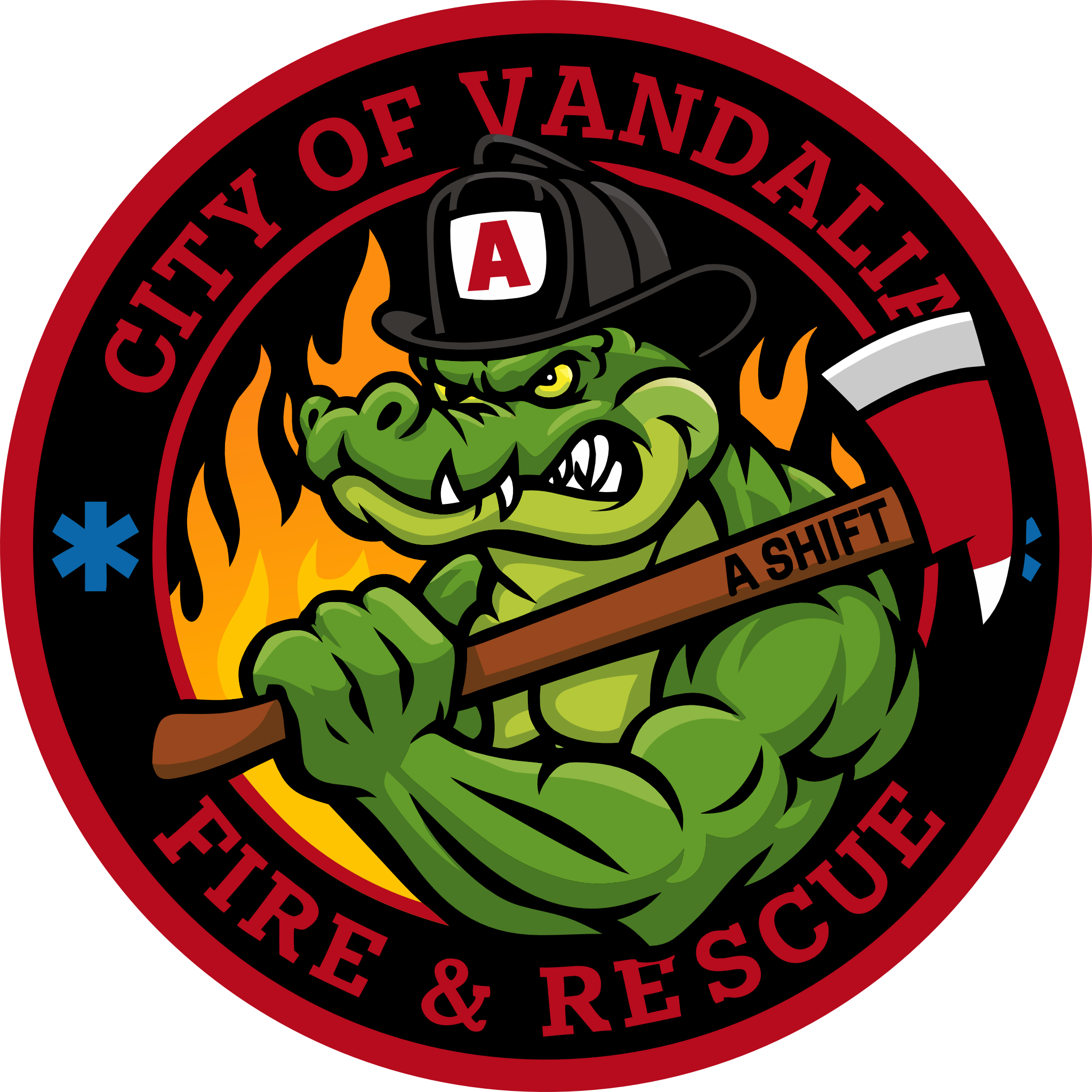 City of Vandalia fire and rescue A Shift logo