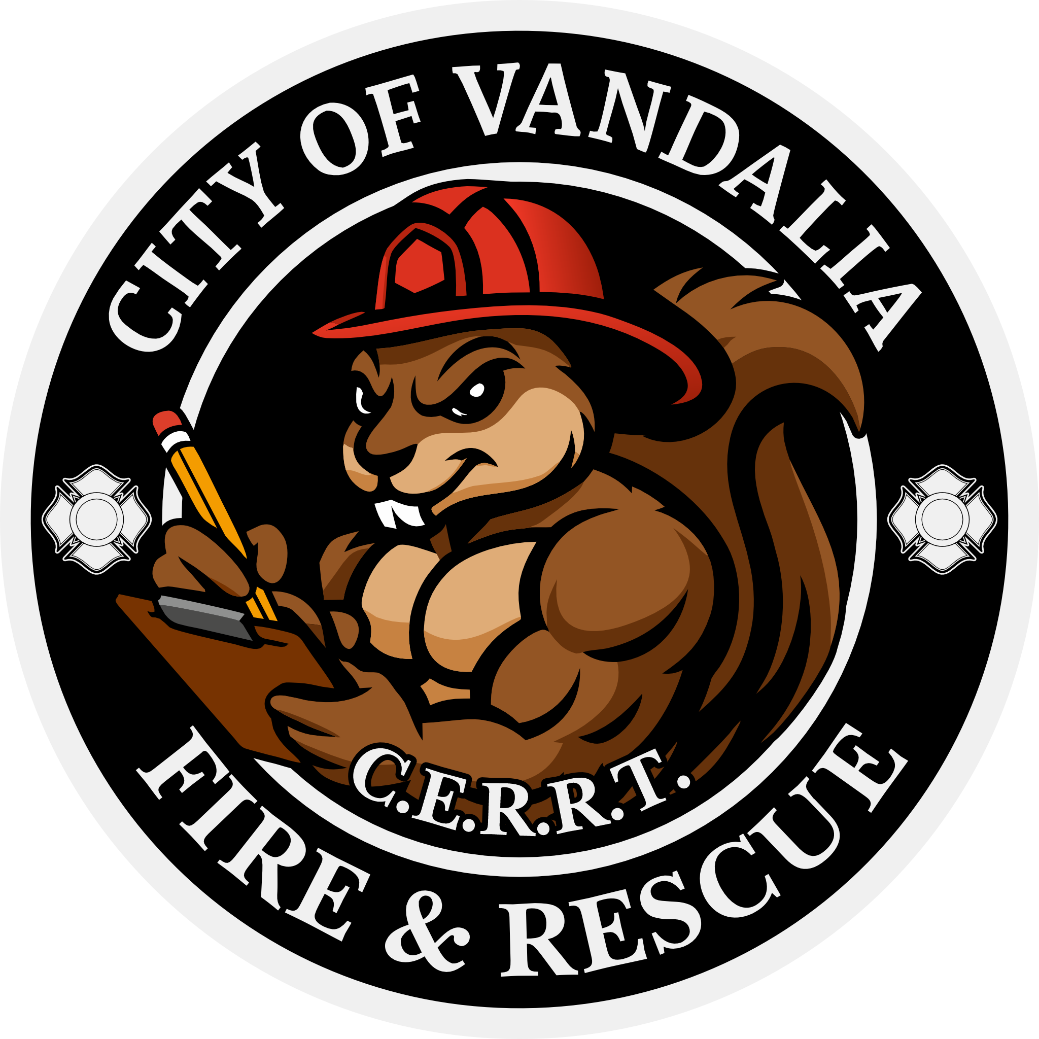 City of Vandalia CERT fire and rescue logo