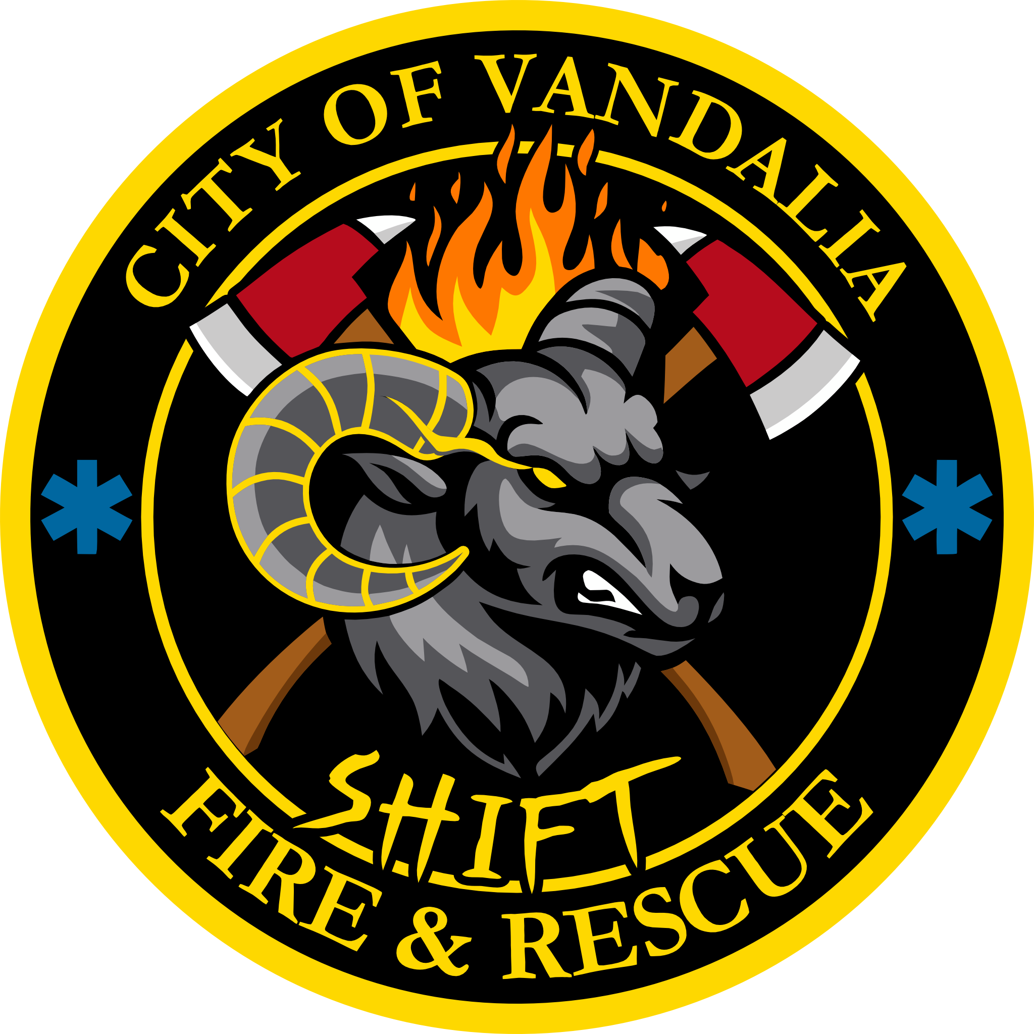 City of Vandalia fire and rescue Shift logo